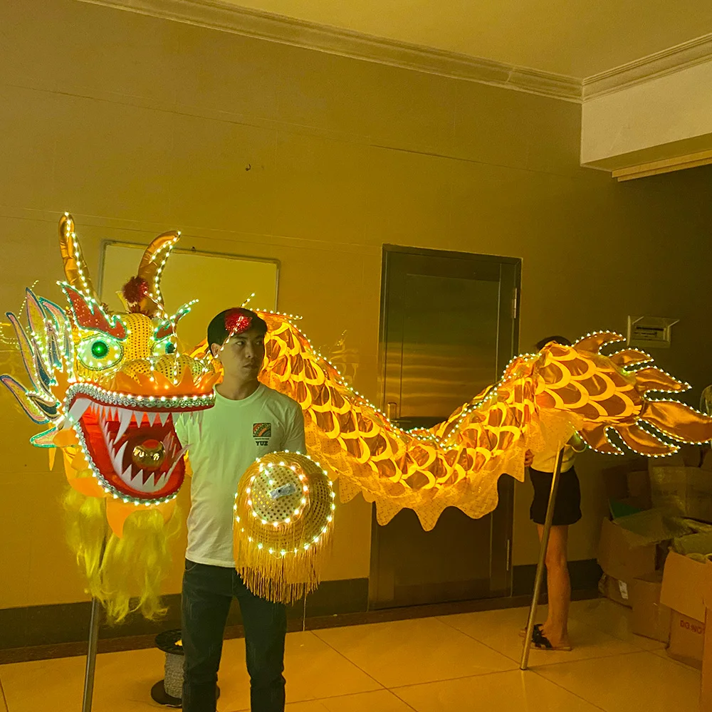 Led Cinese Tradizionale Dragon Dance Luminescente Dragon Festival Performance Capodanno Cinese Glow-In-The-Dark Dragon Supplies