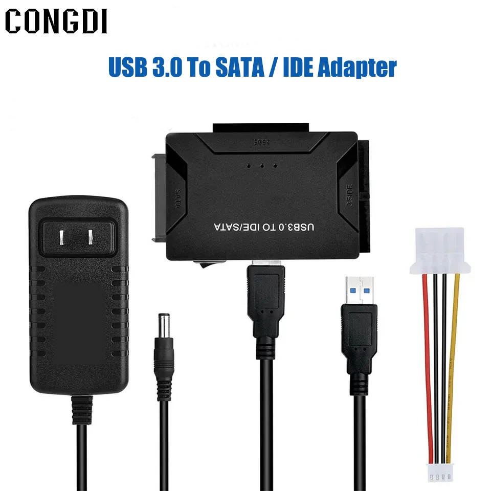 USB 3.0 to SATA IDE Hard Disk Adapter Converter Cable for 3.5 2.5 inch  HDD/SSD CD DVD ROM CD-RW 3 in 1 IDE SATA Adapter - AliExpress