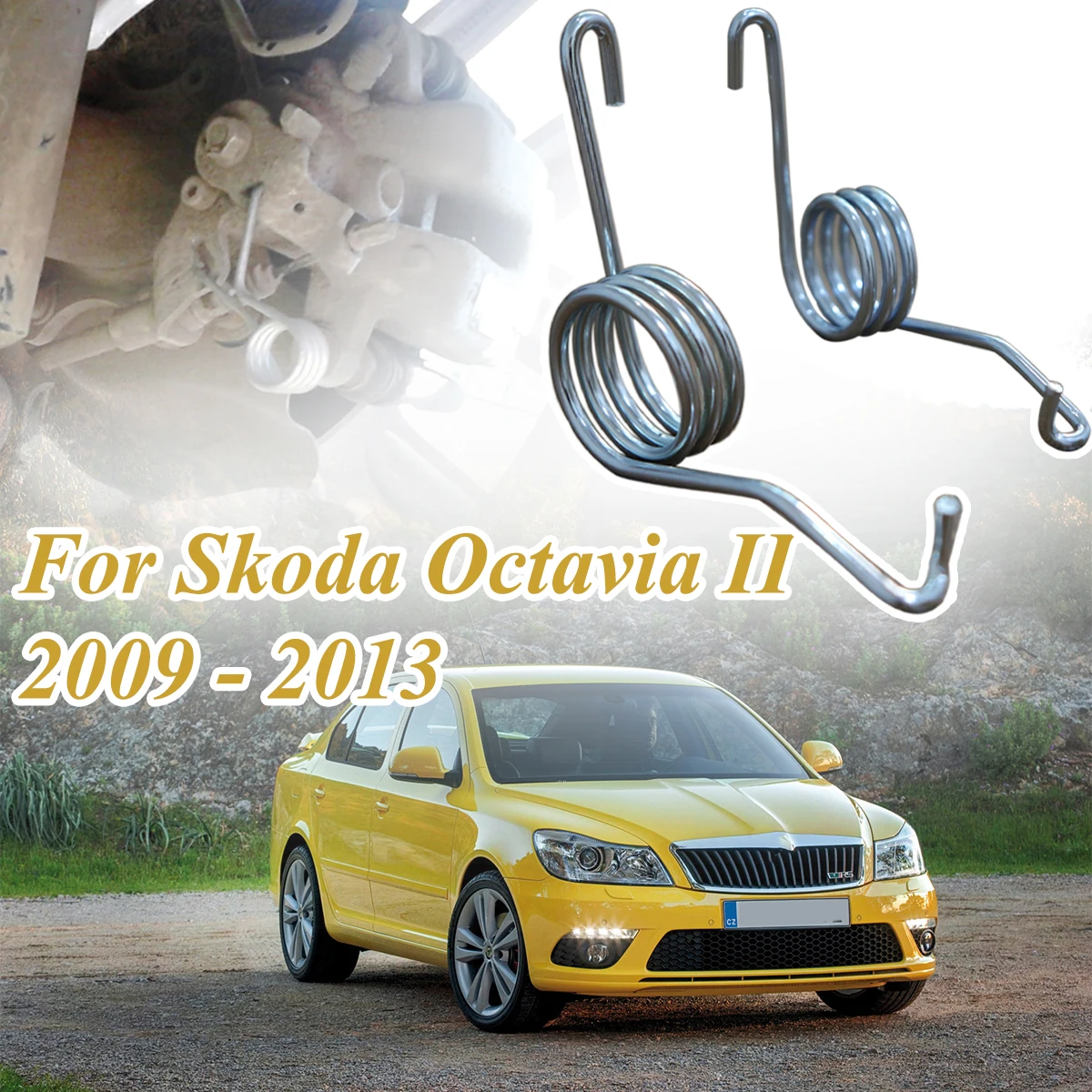 Sinistra destra freno a mano posteriore leva freno di stazionamento pinza molle di ritorno in acciaio inox per Skoda Octavia II 2009-2013 accessori
