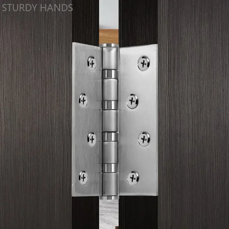 4/5 Inches Stainless Steel Silent Bearing Hinge High Quality Thickened Furniture Hinge Kitchen Cabinet Door Hinges Home Hardware