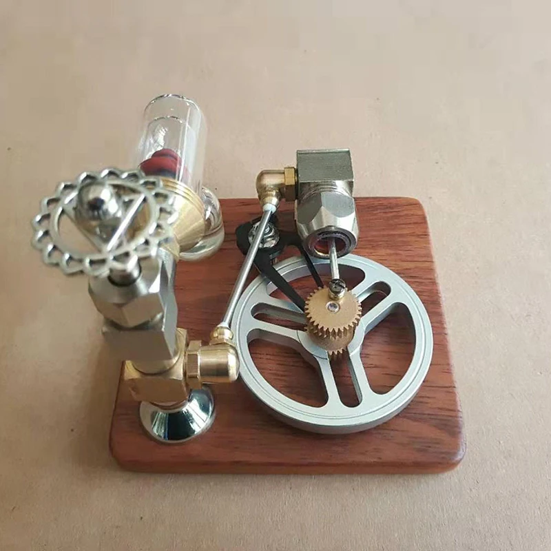 

Powered Stirling engine model with variable speed external combustion engine, puzzle, science and education, birthday gift craft