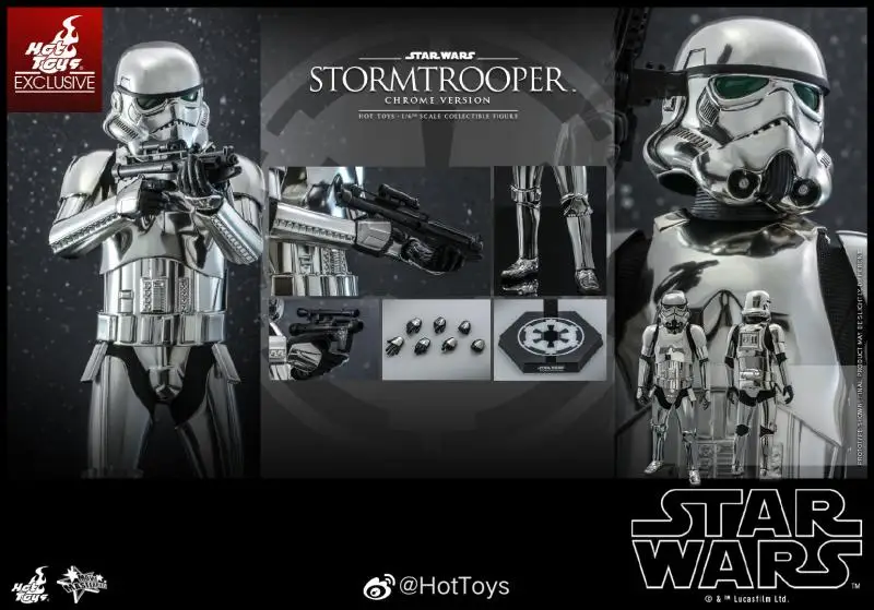 

Hottoys HT 1/6 MMS615 Star Wars Stormtrooper Chrome Version Original Brand New Anime Figure Action Figures Collection Model Toys