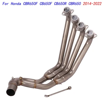 Escape Motorcycle Front Connect Tube Head Link Pipe Stainless Steel For Honda CBR650F CB650F CB650R CBR650 2014-2022