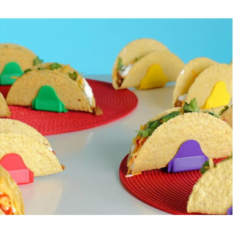 12pcs Taco Rack In Pie Tools Plastic Durable Mexican Pancake Rack Tray Taco Holder Kitchen Supplies Protector Food Pallet Holder