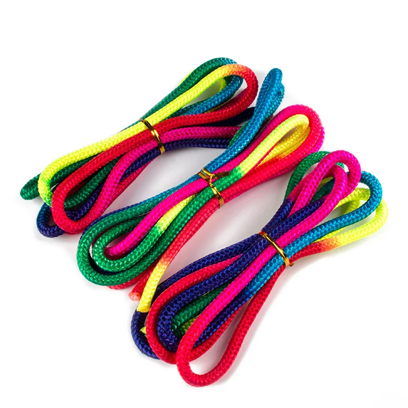 3M Gymnastics Arts Rope Jumping Rope Exercise Fitness Rainbow Color Sports Training Rhythmic Gymnastics Competition