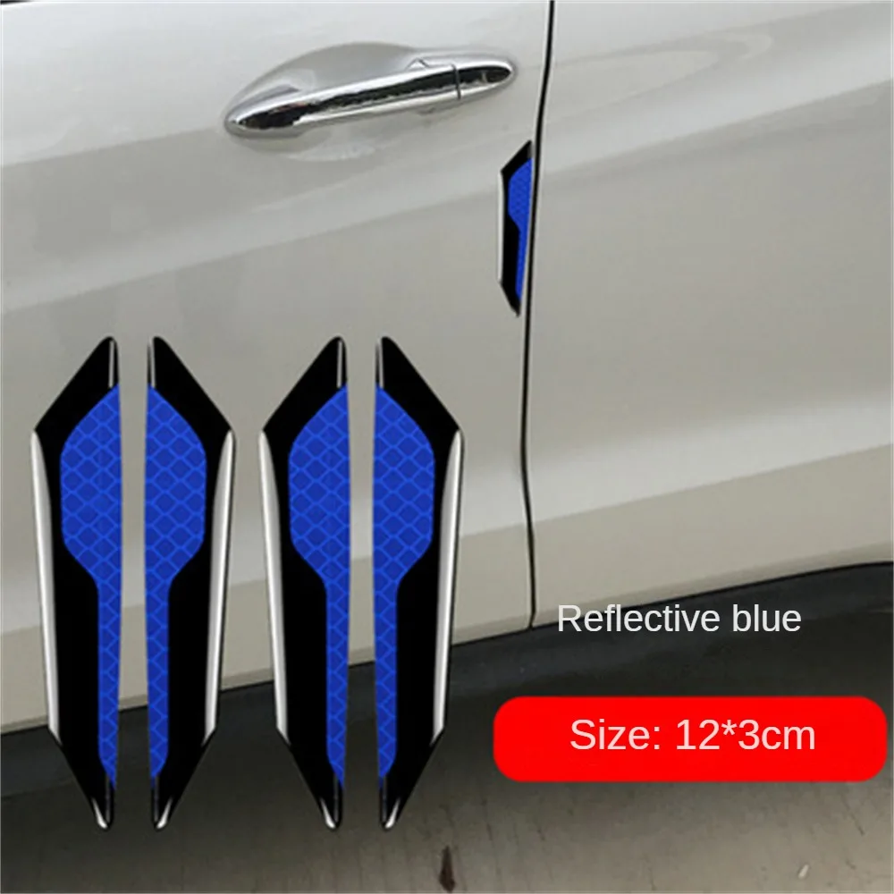 Car Door Anti-collision Strip Body Anti-scratch Strip Reflective Warning Sticker Carbon Fiber Universal Decorative Sticker car stickers car door anti collision strip