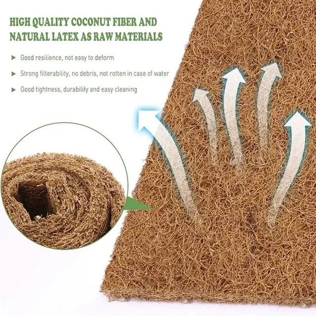 Natural Coco Fiber Pet Coir Mat Coconut Fiber Reptile Carpet for Lizards Turtles Snakes Iguana, Gecko, Bearded Dragon, Tortoises 6