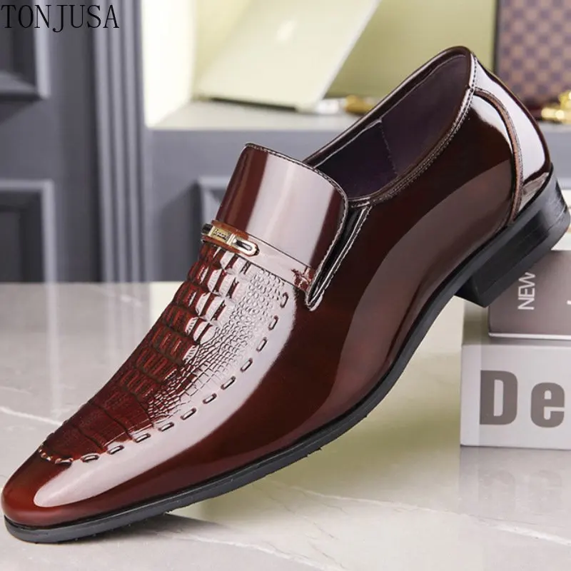Crocodile Pattern Men's Business Shoes, Formal Leather Shoes –  richandwandasworld