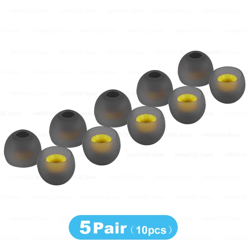 Two-Tone Silicone Earphone Tips – In-Ear Comfort Accessories
