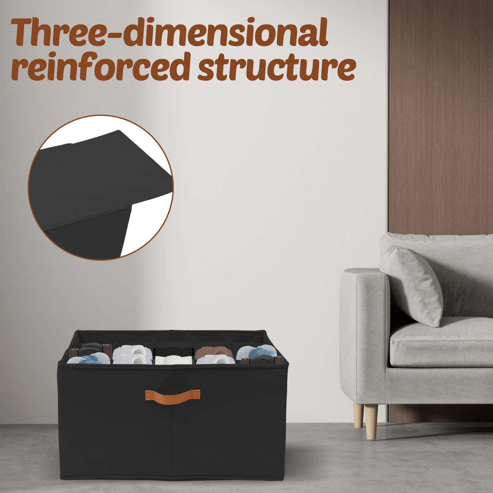 20 Grids Shoe Storage Box Nonwoven Foldable Shoe Organizer with Clear Cover & Handles Large Capacity Foldable Shoes Box for Home