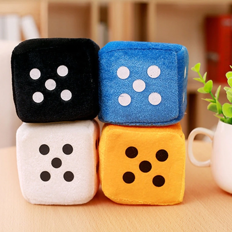 Dadi In Peluche Per Auto (6 Cm) - Design Retrò Blu - Accessorio Per Specchietto Retrovisore