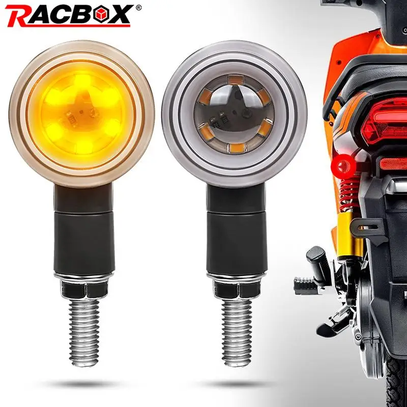 Motorcycle Brake Lights LED Rear Turn Signal Driving Lamps Red Halo Ring Taillight For Street Custom Bike Cruiser Bobber Chopper