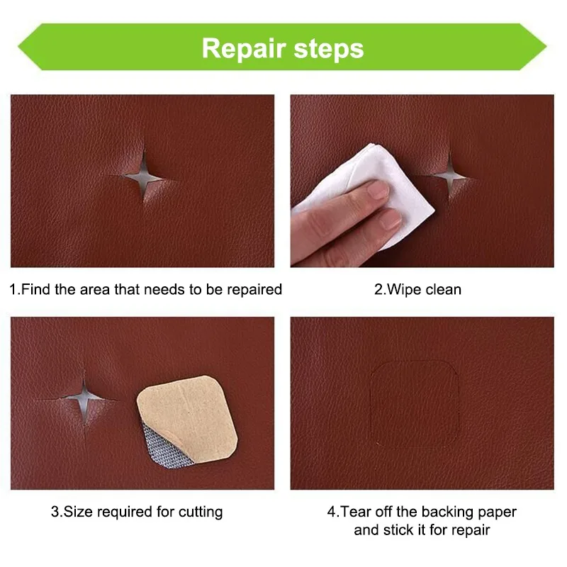 Self Adhesive Leather for Sofa Repair Patch Furniture Table Chair Sticker Seat Bag Shoe Bed Fix Mend PU Artificial Leather Skin leather repair tape leather repair sticker leather patch leather repair leather repair patch leather repair material self adhesive leather sticker