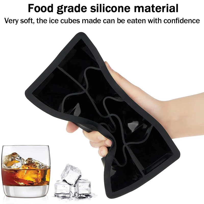 Big Ice Tray Mold Ice Cube Maker Giant Jumbo Large Food Grade Silicone Ice  Cube Mould Square Shape Ice Trays Molds For Kitchen