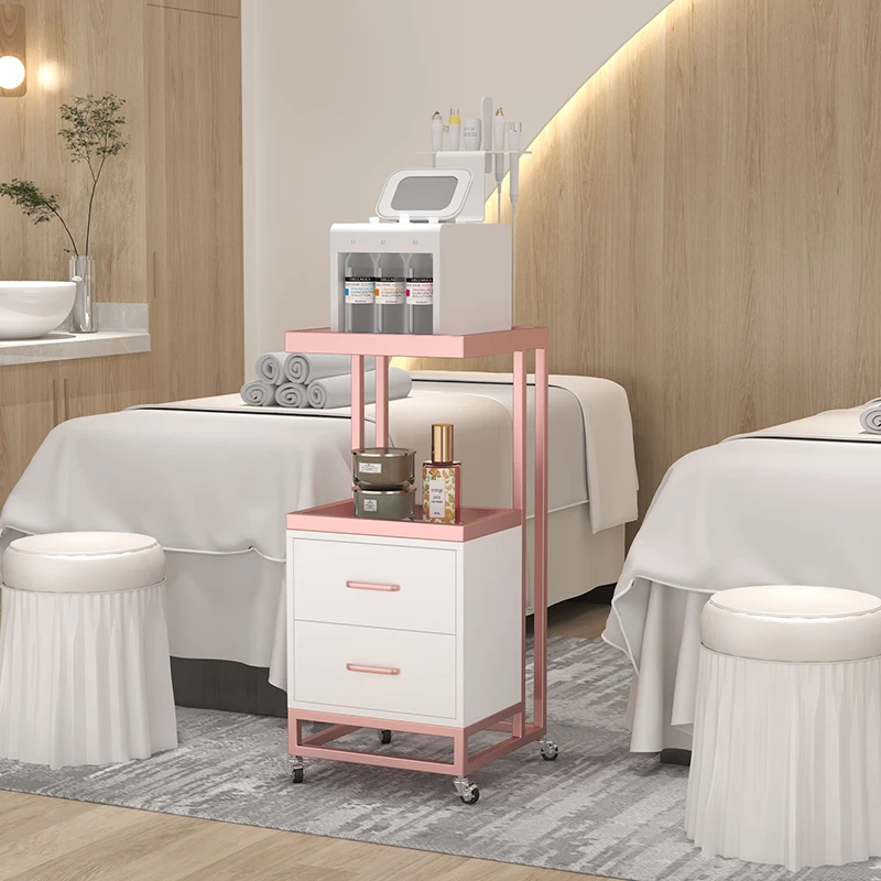 Beautify Specific Trolley Cart Modern Luxury Instrument Utility Salon Trolley Storage Creativity Salon Furniture Kosmetik FYST