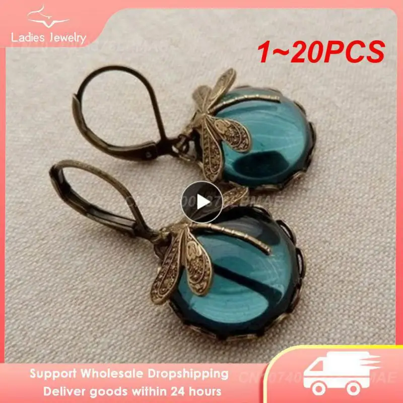 1~20PCS Earrings Drop Earrings Sculpture Fashion Dragonfly Atmosphere Elegant Accessories Mini Metal No Fading Electroplating