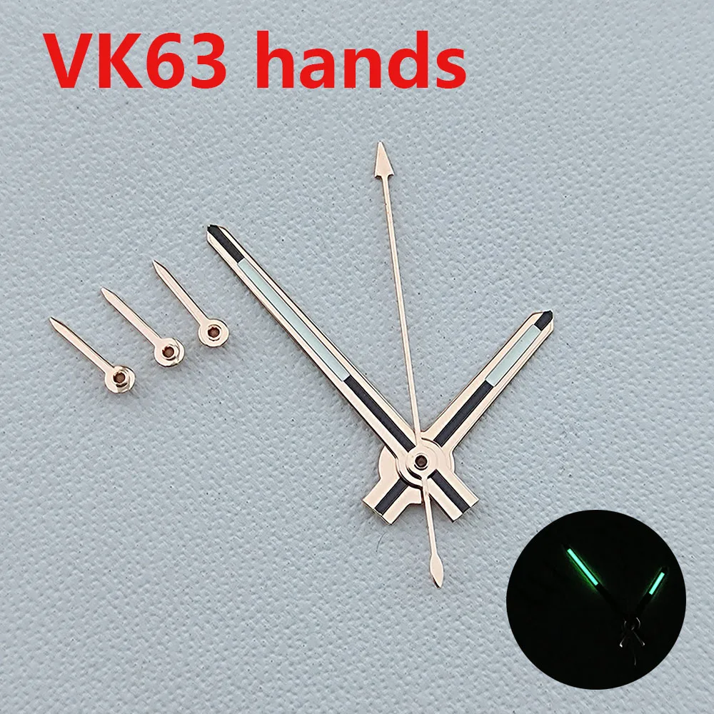 

VK63 hands watch hands green luminous hands watch accessories watch pointer for VK63 movement