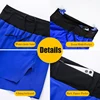 Running Shorts Men 2 In 1 Quick Dry Workout Training Fitness Jogging Multi-Pocket Gym Sports Shorts with Waist Pouch(No Liner) 6