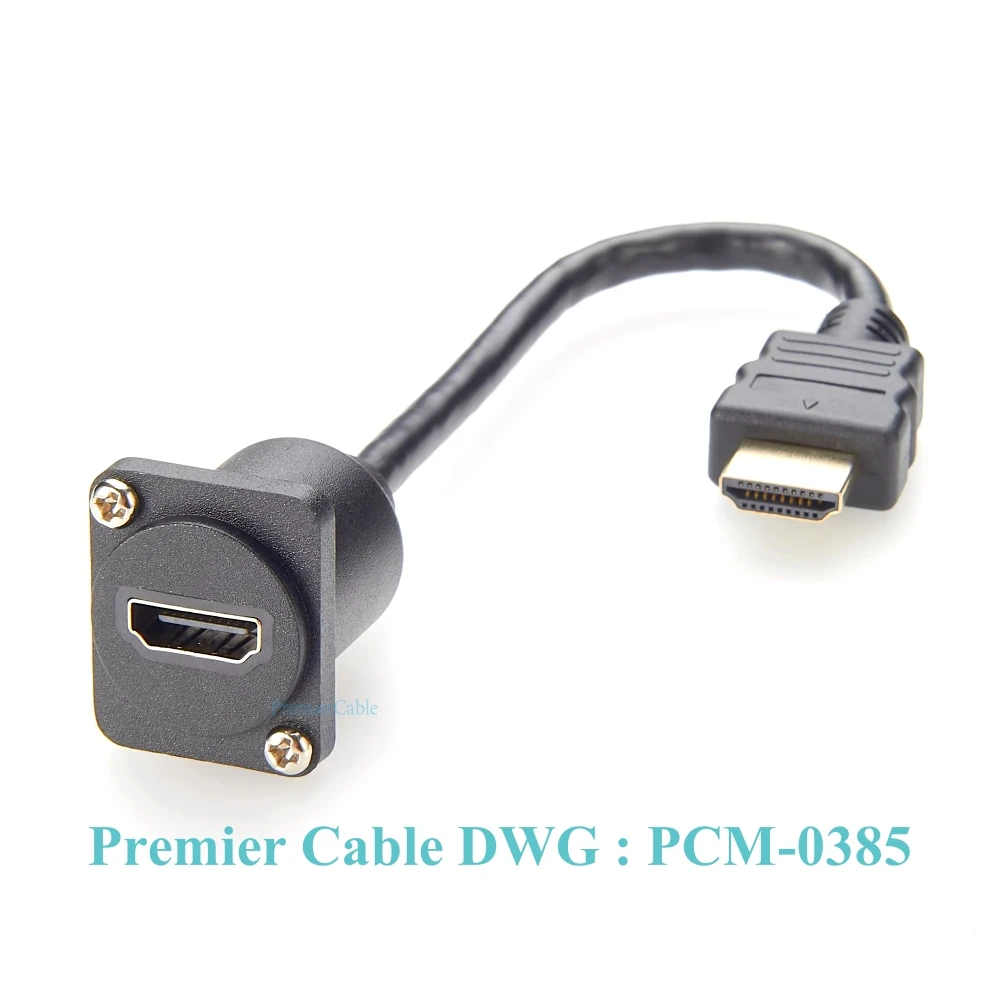 Câble D'extension HDMI Mâle-femelle Encastrable - 1 Mètre, Montage Sur Panneau, étanche, Pour Voiture, Bateau, Moto