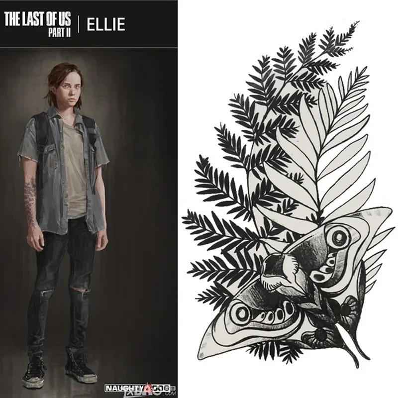 Tv L'Ultimo Di Noi Ellie Cosplay Ellie Adesivi Per Tatuaggi Finti Adesivo Per Trasferimento Impermeabile Temporaneo Adulto Unisex Colorato Body Art