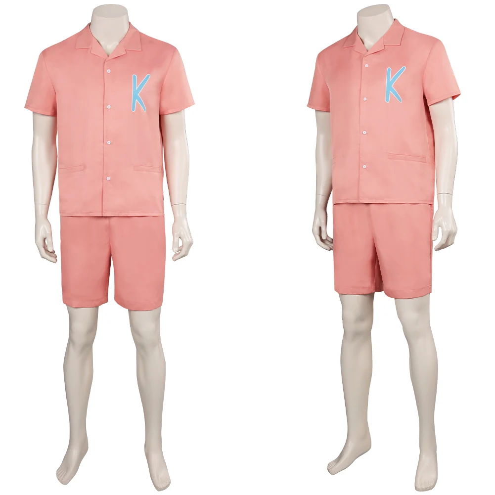 

Костюм для косплея Barbier Ken, розовая рубашка с коротким рукавом и шорты, костюм для взрослых, мужские летние топы, брюки, костюм на Хэллоуин, карнавал, повседневный костюм