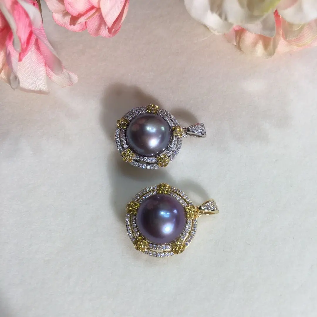 Elegant Purple Color Pearl Pendant Necklace Women Clavicle Chain Bridal Wedding Cute Statement Jewelry Gift for Girl