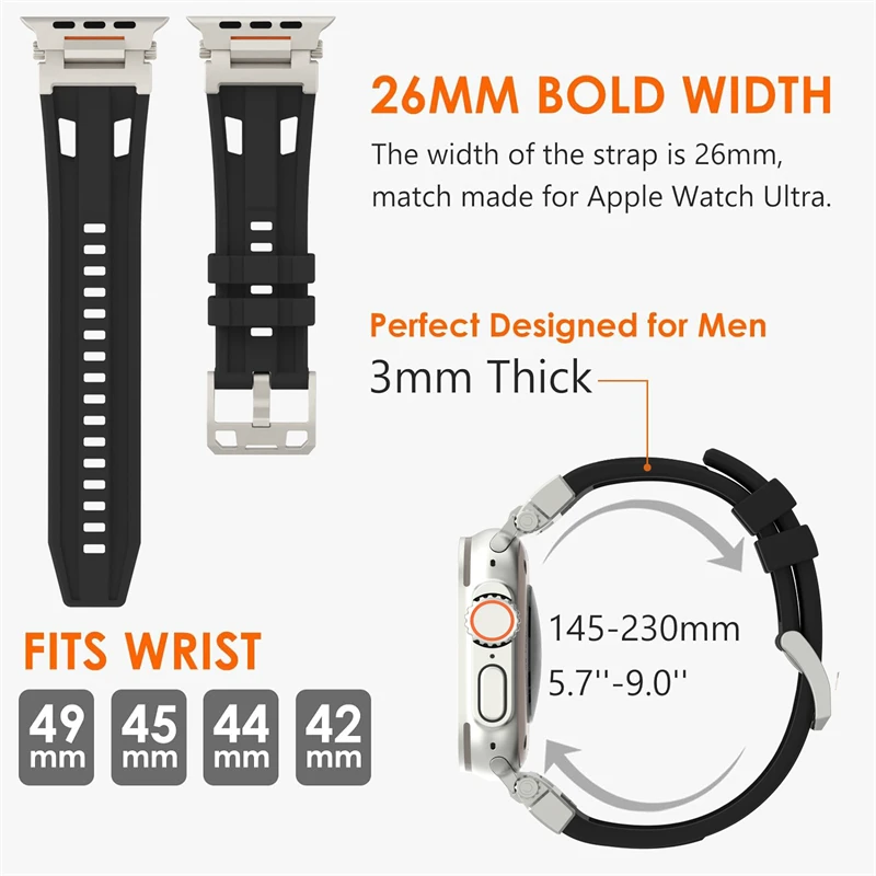 Titanium Color Sports Silicone Wristband