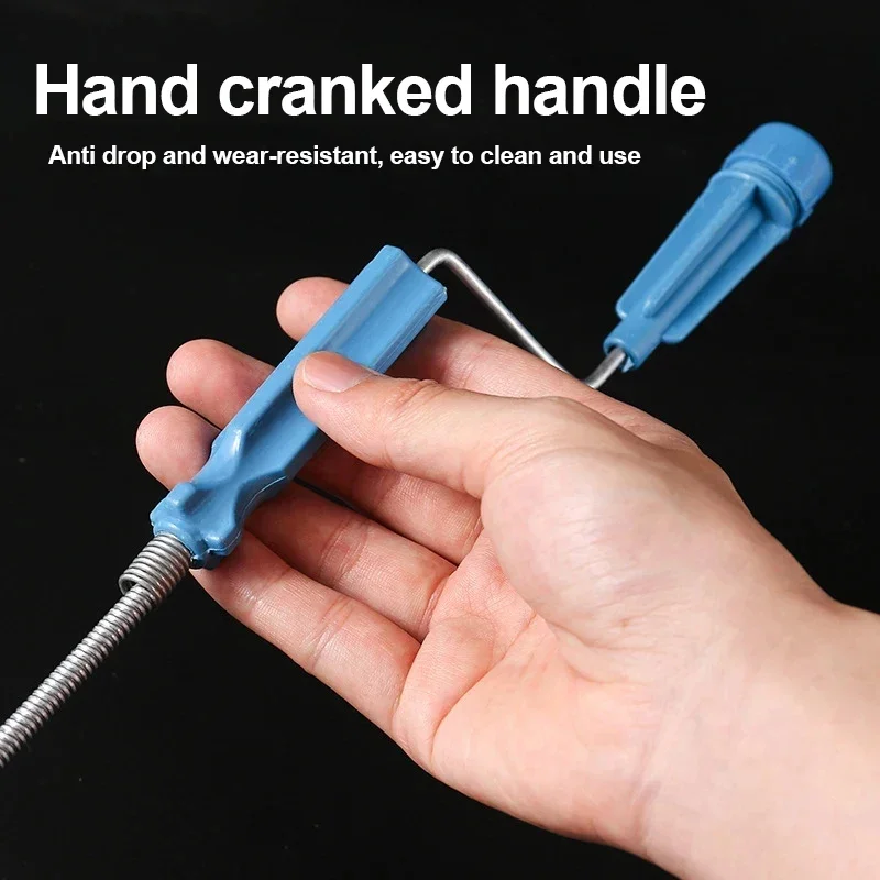 Multifunctional Sewer Unclogger 1.5-5m Pipe Flexible Metal Spring Sink Dredge Auger Plumbing Toilet Floor Drain Unclogger Tool