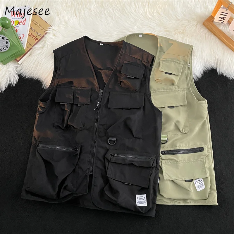 

Tactical Vests Men Military Multi Pockets Waistcoats Unisex Y2k Clothes Techwear American Streetwear Fashion Handsome Outwear