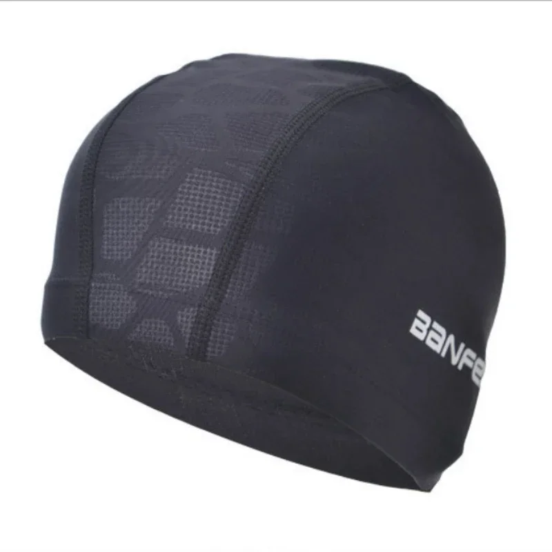 Waterproof Fabric Protect Ears Long Hair Sports Swim Pool Hat Shark High Elasticity Flexible Durable Swimming Cap for Men Women 6