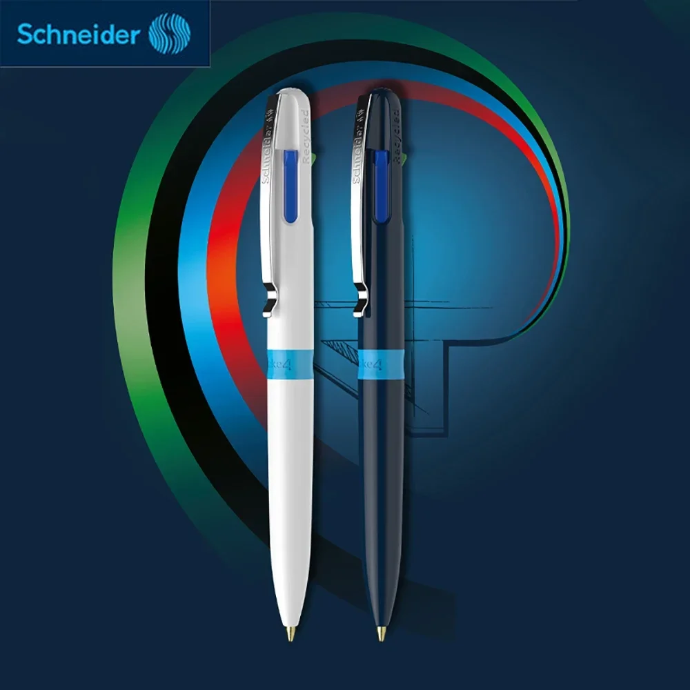 German Schneider TAKE4 Multi-function Ballpoint Pen 4 in 1 Push-type 4-color Changeable Refill Back To School Stationery multifunction pen ink ballpoint pen