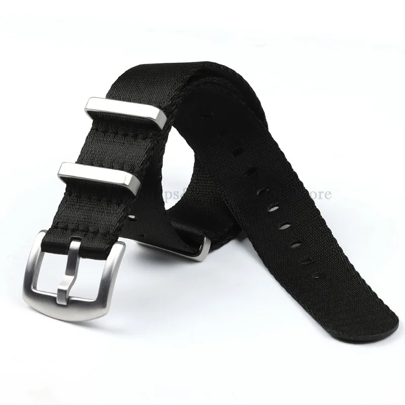 Extra-Long Nylon Watchband Strap for Large Wrists - Military Style Men's Bracelet