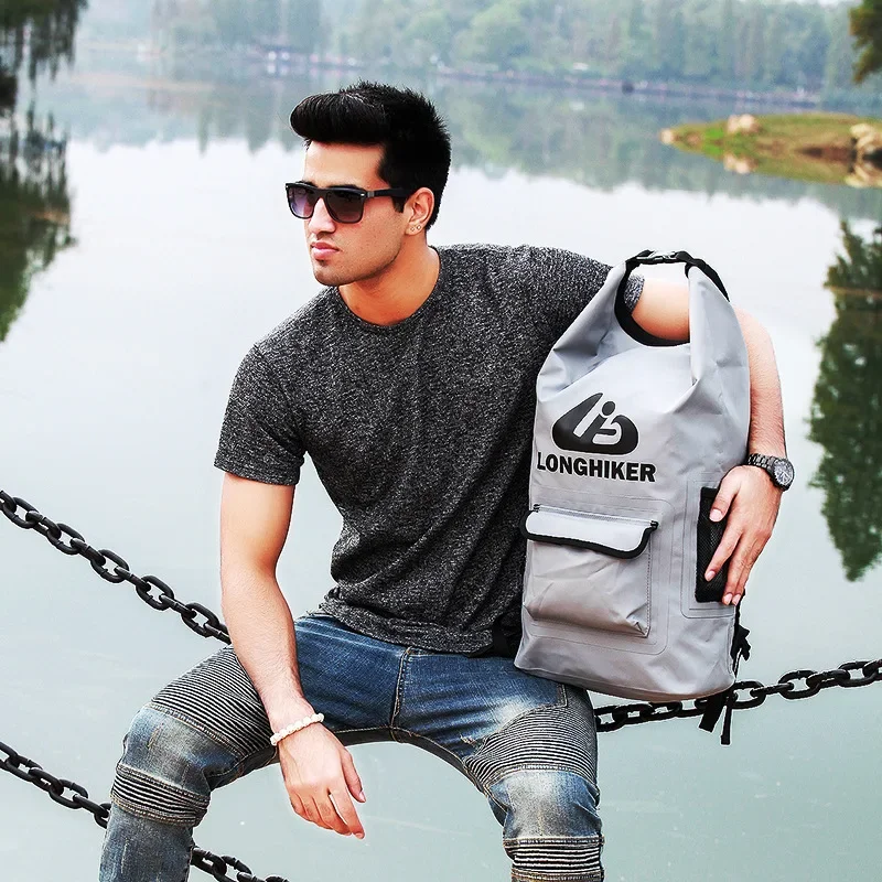 Waterproof Hiking Backpack Large Capacity Double Shoulder Swimming Rafting Outdoor Beach Climbing Multi-Functional Trekking Bag