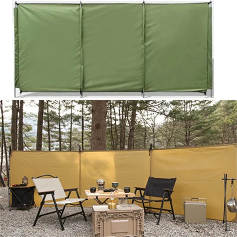 Camping Windscreen Folding Windproof Shield Outdoor Portable Foldable Sunshade Wall Large Camp Tent Beach Garde Hike BBQ Picnic