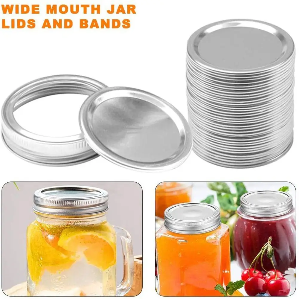 10/20PCS Einmachdeckel Regelmäßige/Weite Öffnung Einmachglas Deckel Split-typ Breite Öffnung Weißblech Lagerung Bands glas Kappen Einmachglas Deckel – Detail 3