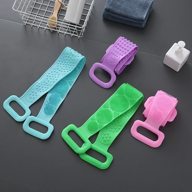 Silicone Body Scrubber Bath Exfoliating Scrub Sponge Shower Brush  Exfoliator Skin Care Cleaner Dead Skin Remover Bathing Tools - AliExpress