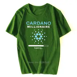 Cardano Crypto Coin Millionaire Oversized Cotton T - Shirt - Men's Streetwear Harajuku Tee - S (ArmyGreen)