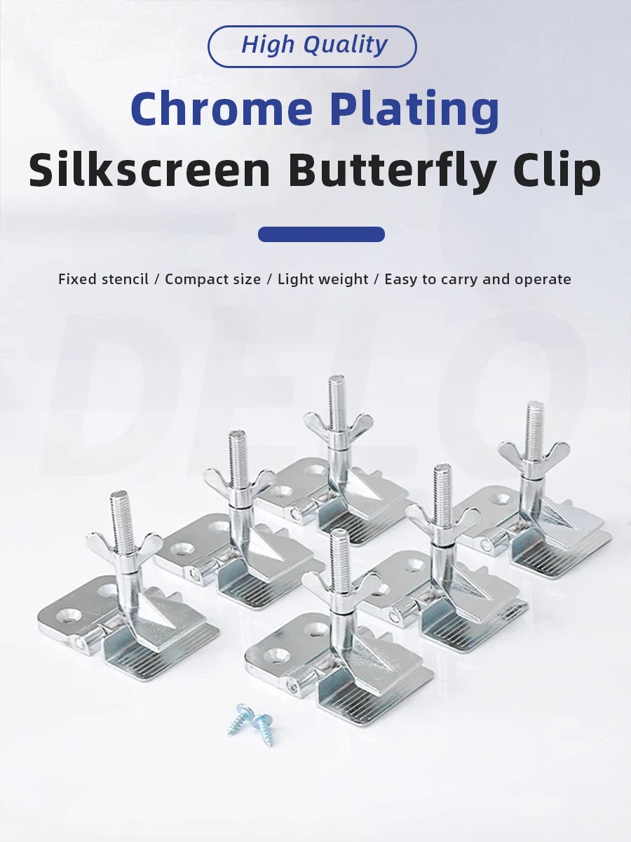Printed Screen Butterfly Clip Locking Screen Clip Chrome Butterfly Clip Screen F