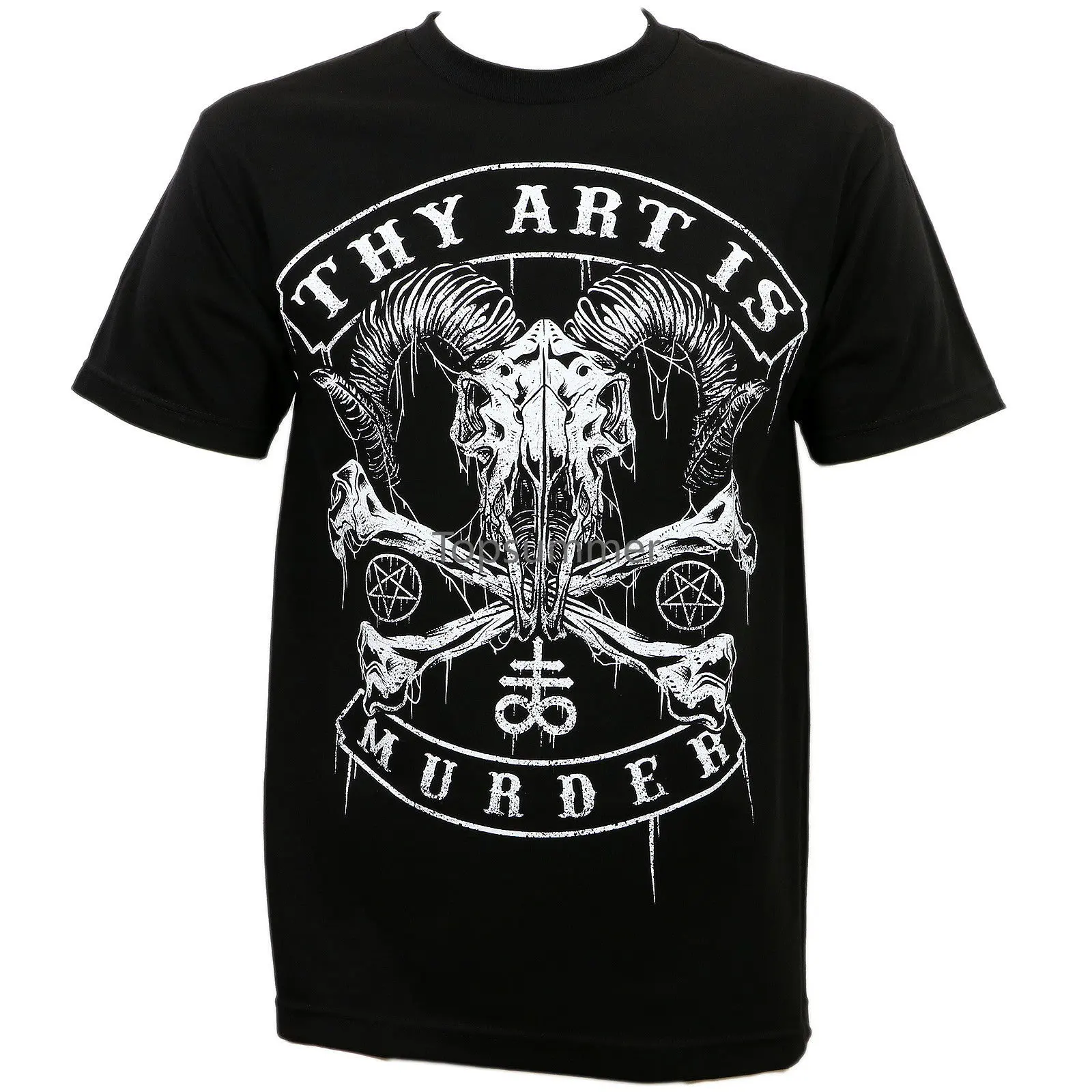 

Authentic Thy Art Is Murder Baphomet Skull T Shirt Black S M L Xl 2Xl 3Xl New