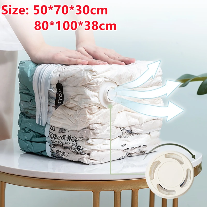 Vacuum Bag For Clothes Storage Bag, Transparent Border Folding