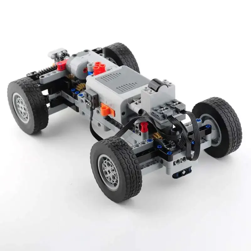 4WD Four-Wheel Drive Car Compatible With Major Electric Remote Car Model Engine Motor Moc Differential Gear Building Block Toy 2