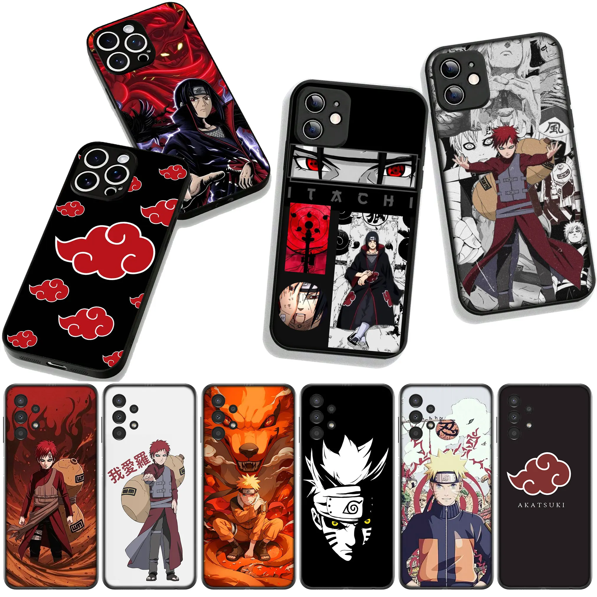 Gaara Itachi Uchiha Naruto Akatsuki Themed Phone Case