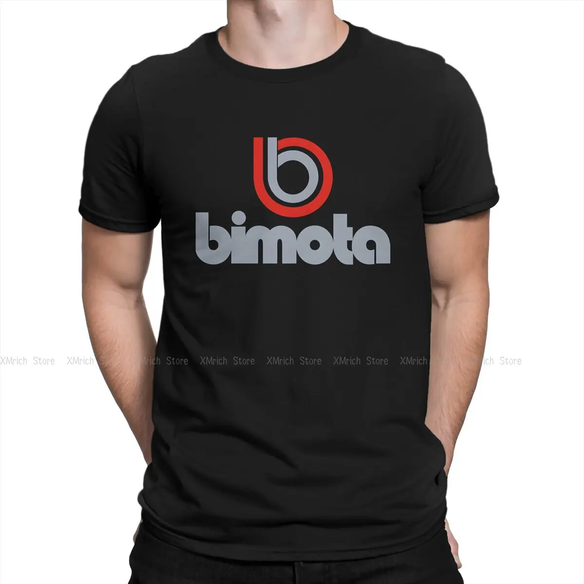 

Футболка Bimota мужская с коротким рукавом, повседневная тенниска из 100% хлопка, топ с круглым вырезом, 4XL 5XL