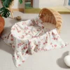 Elinfant New Arrival Bamboo Cotton Muslin Swaddle Blankets,100% Cotton Soft Cozy Receiving Blankets Baby Swaddle Wrap 5