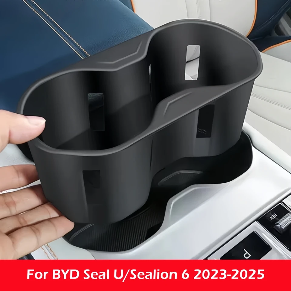 Boîte De Rangement Centrale Pour BYD Song PLUS / Seal U / Sealion 6 (2024-2025) - Organisateur Console ABS Noir, Sur Mesure