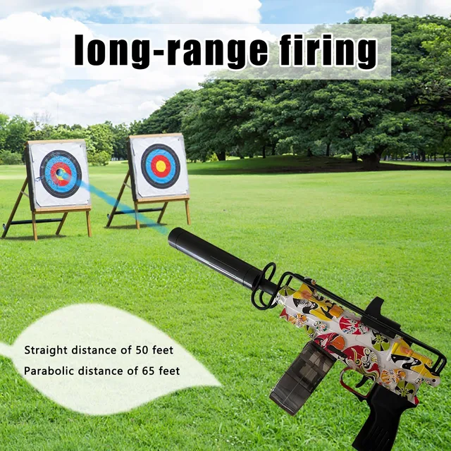 Uzi Electric Gel Ball Blaster With 10000 Water Beads Automatic Shooting Splatter Gun For Kids Adult Outdoor Shooting Team Game 4