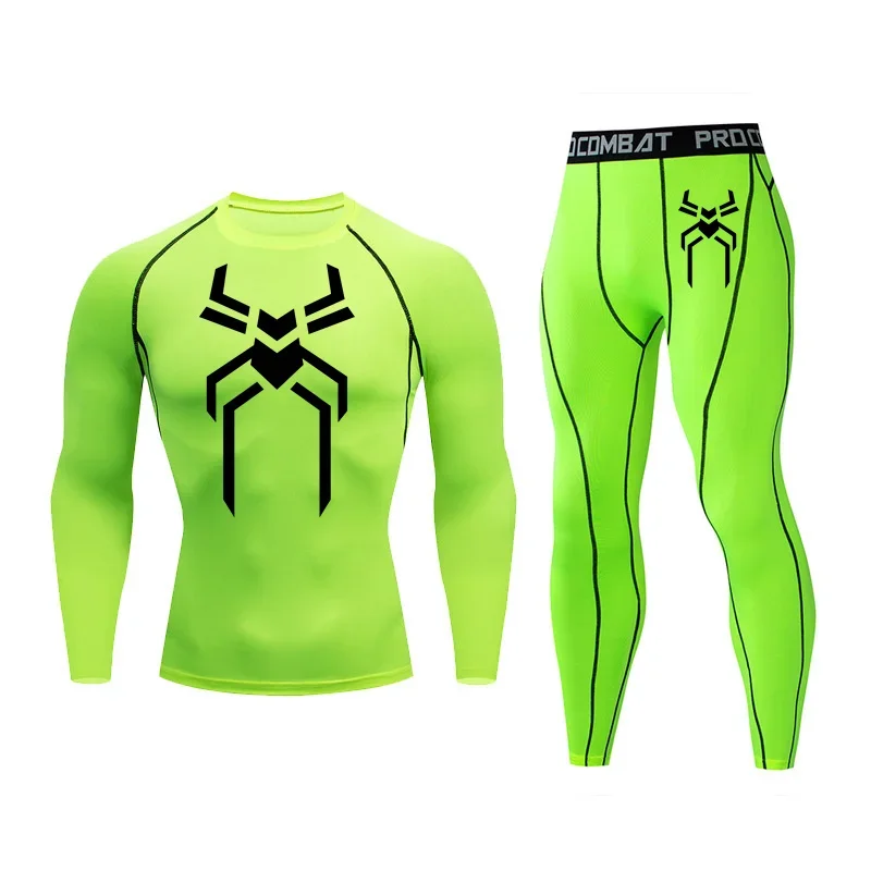 

Men's Running Sports Suit MMA Rashgard Male Quick Drying Sportswear Compression Clothing Fitness Training Kit Thermal Underwear