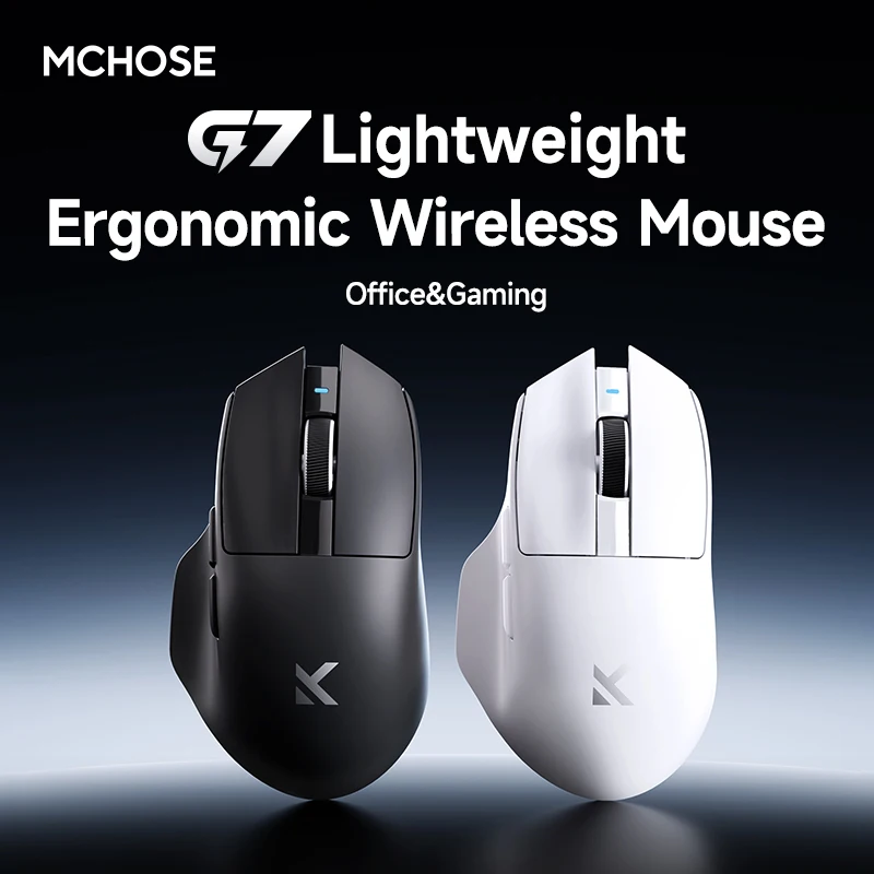Original Mchose G7 Wireless Gaming Mouse Bluetooth Tri-Mode PAW3311 Lightweight Large Battery Ergonomic For PC Laptop FPS Office