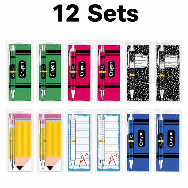 Graduation & Teacher Gift Stationery Set – Ballpoint Pens, Bookmarks, Cable Ties, and Gift Bags