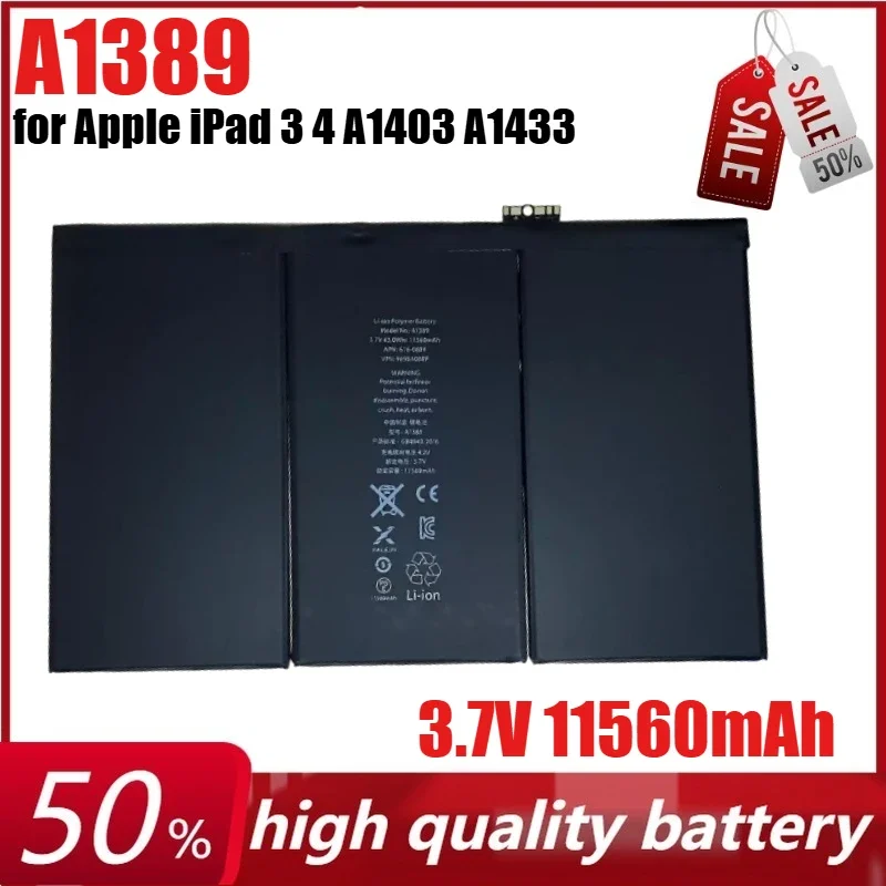 High Capacity A1389 Tablet Battery for Apple iPad